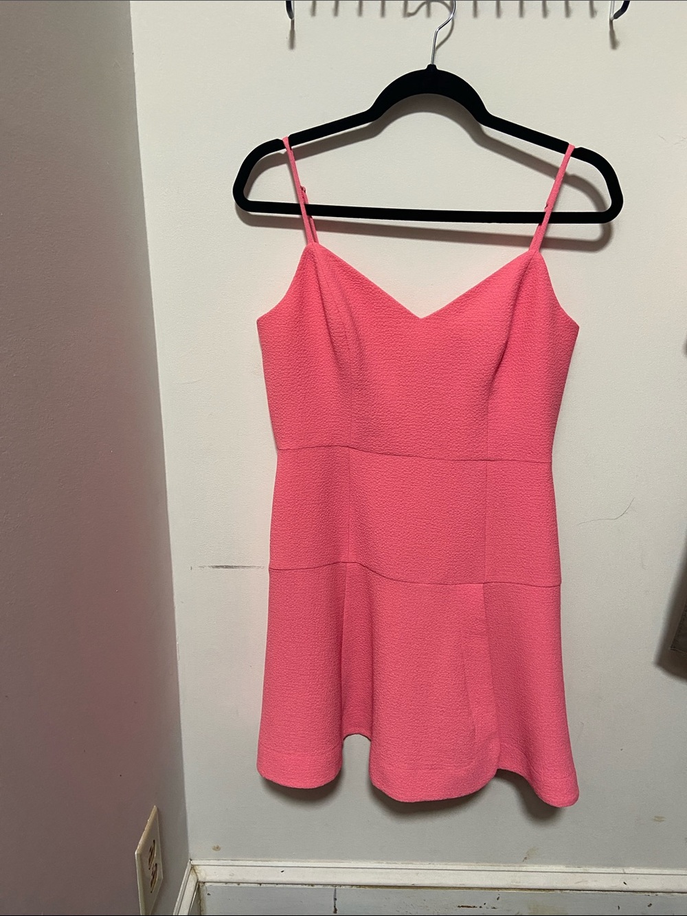 Black Halo Pink Spaghetti Strap Mini Dress